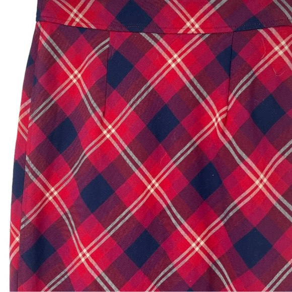 FREE PEOPLE PLAID PENCIL SKIRT 6 Small - Picture 6 of 7